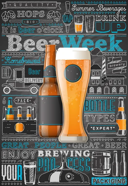 Bier Info Grafischer Hintergrund Stockillustration