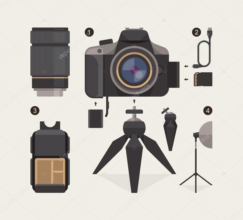 Photography kit with camera elements