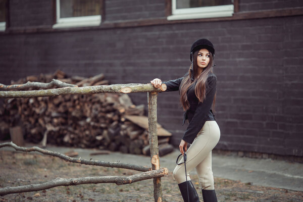 Woman in Riding School