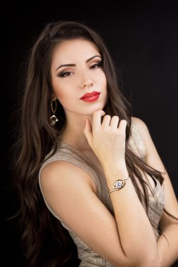 genç güzel kız portresi. moda fotoğraf