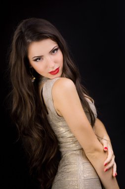 genç güzel kız portresi. moda fotoğraf