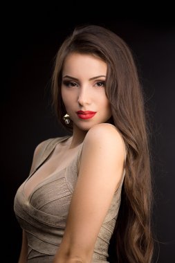 genç güzel kız portresi. moda fotoğraf