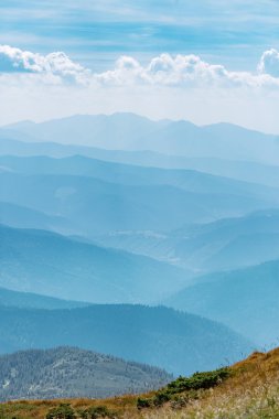 Ukrayna 'daki mavi dağlar Karpatlar