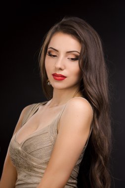 genç güzel kız portresi. moda fotoğraf