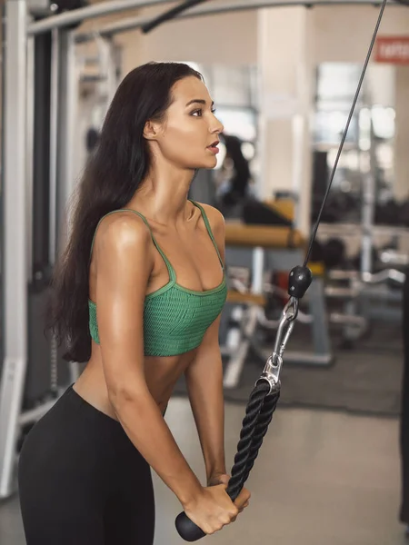 Sporty Woman Training in the Gym Indoors — Stock Photo, Image