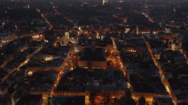 Avrupa Şehri Lviv, Ukrayna Hava Panorama Görünümü