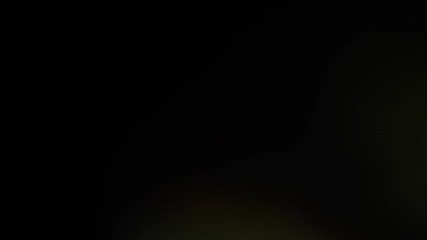 黒の背景に美しい抽象的なカラフルなレンズフレア. — ストック動画