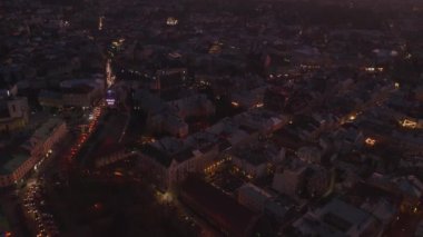 Avrupa Şehri Lviv, Ukrayna Hava Panorama Görünümü
