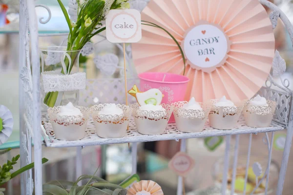 Dessert table for birthday or wedding — Stock Photo, Image