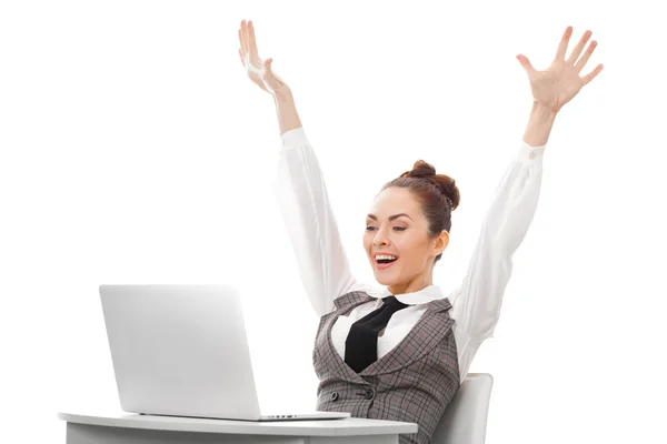 Happy Computer User — Stock Photo, Image