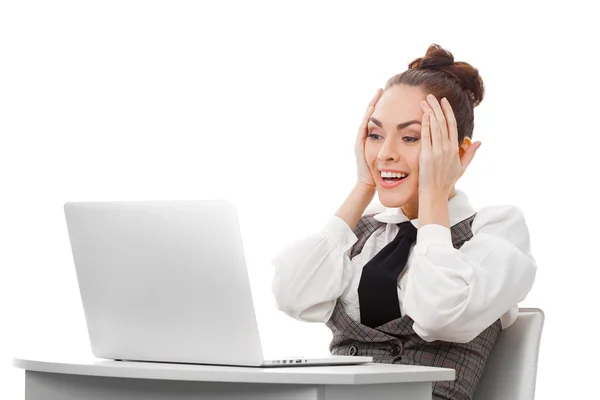 Happy Computer User — Stock Photo, Image