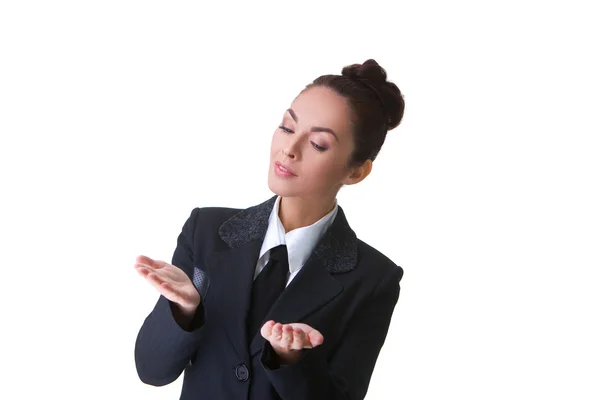 Confident Businesswoman On A White Background Stock Image