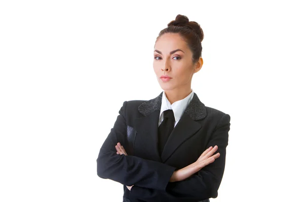 Confident Businesswoman On A White Background Royalty Free Stock Photos