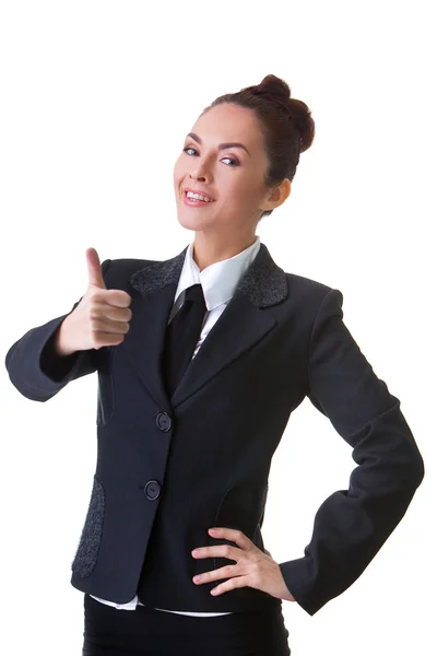 Confident Businesswoman On A White Background Stock Picture