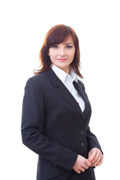 Confident Businesswoman On A White Background — Stock Photo, Image