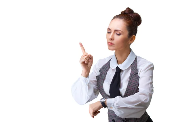 Attractive businesswoman with watch — Stock Photo, Image