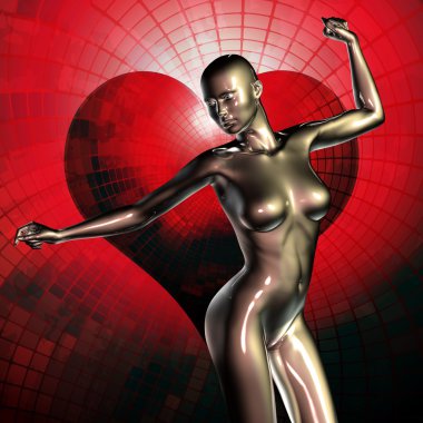 kadın bedeninin 3D render çizimi