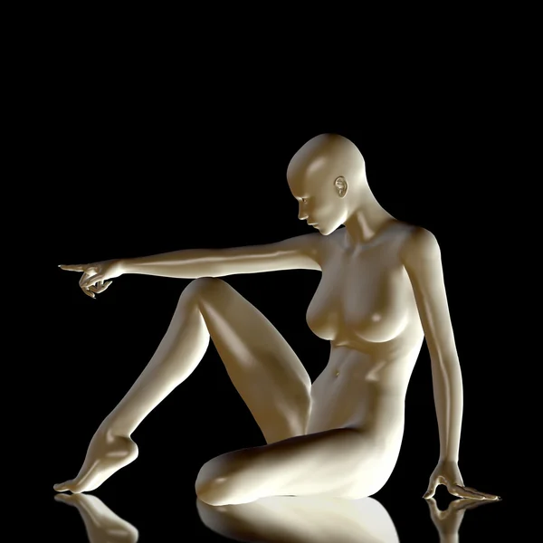 3d representada ilustración del cuerpo femenino — Foto de Stock