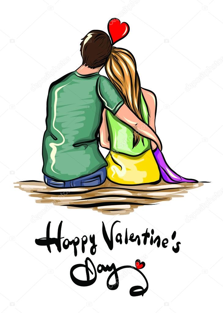 valentines day couple illustration