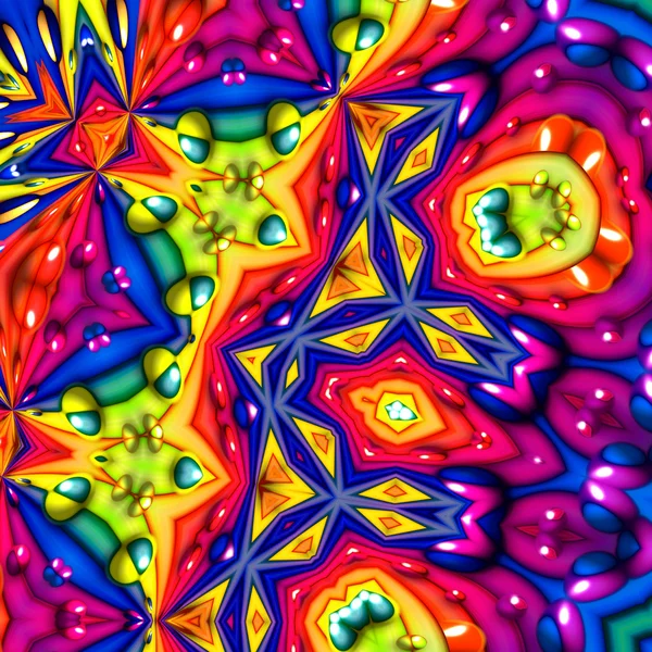 Fond fractal abstrait coloré — Photo
