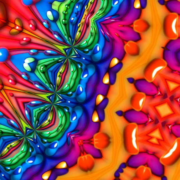 Kleurrijke abstracte fractal achtergrond — Stockfoto