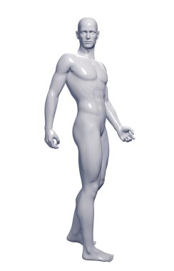 bir erkek 3D render çizimi