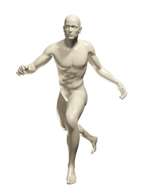 erkek çalışan bir 3D render illüstrasyon