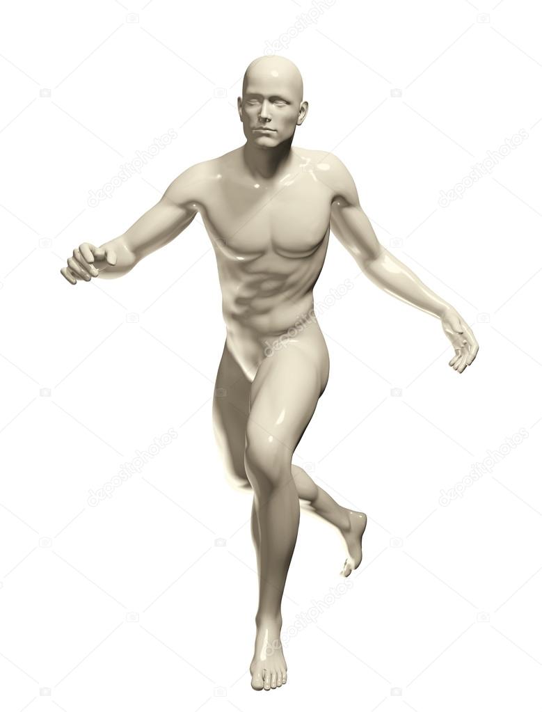 3d rendered illustration of a male running