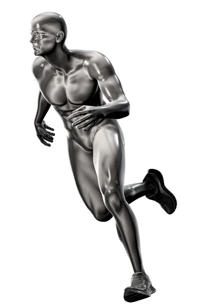 Трехмерная иллюстрация бега самца — стоковое фото