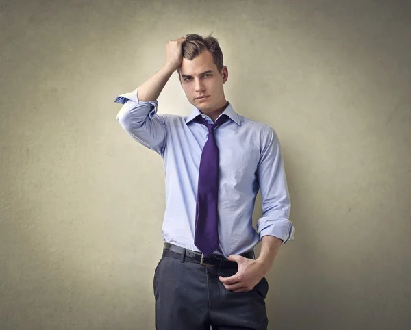 Attractive businessman posing — Stock Photo, Image