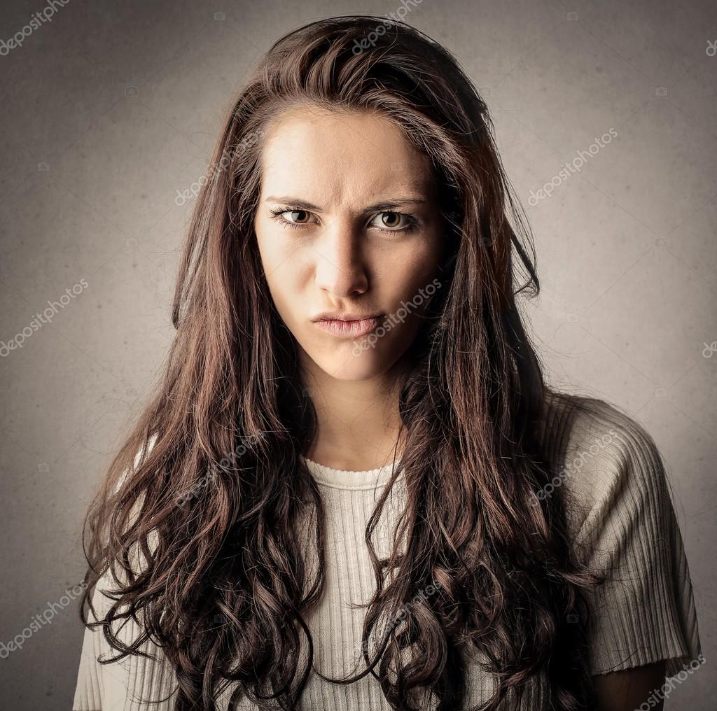 angry face women