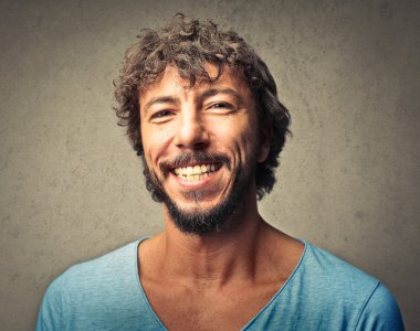 Happy man smiling clipart