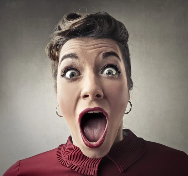 Woman in shock — Stock Photo, Image