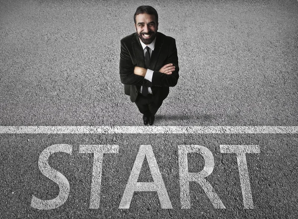 Businessman ready to start — Stock Photo, Image