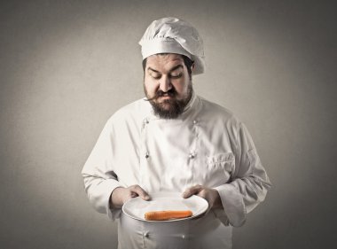 Chef with a carrot clipart
