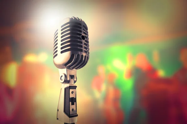 Microphone and lights — Stock Photo, Image