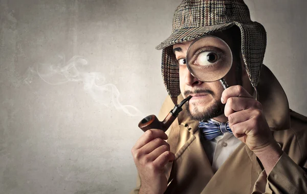 Detective smoking pipe — Stock Photo, Image