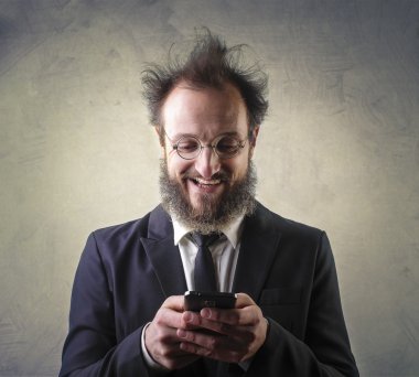 işadamı ile telefon