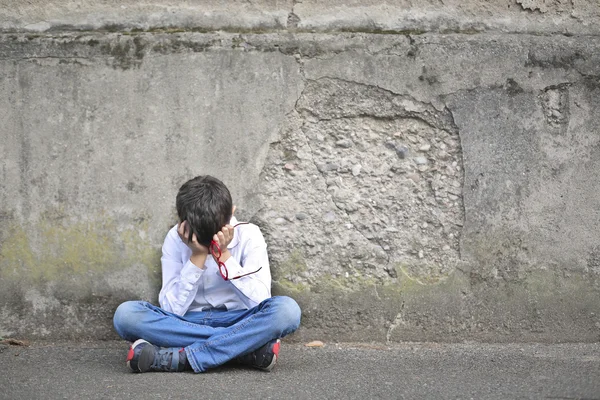 Sad boy crying — Stock Photo, Image