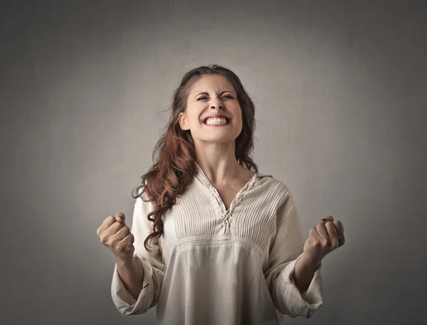 Glückliche erfolgreiche Frau — Stockfoto