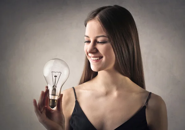 Donna con idea — Foto Stock