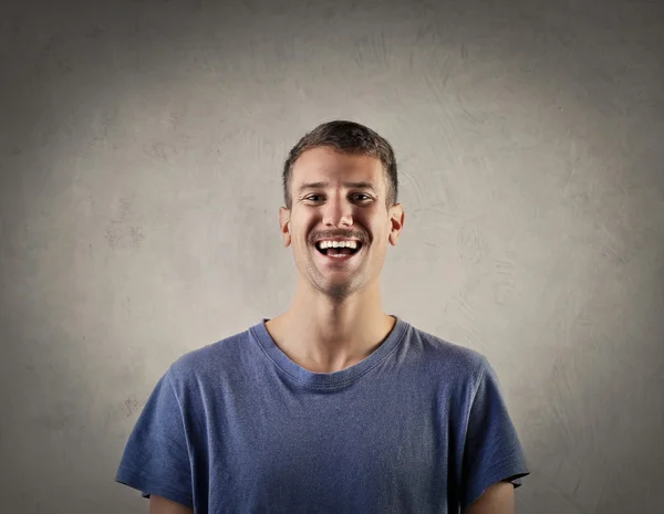 Boldog ember nevetve — Stock Fotó