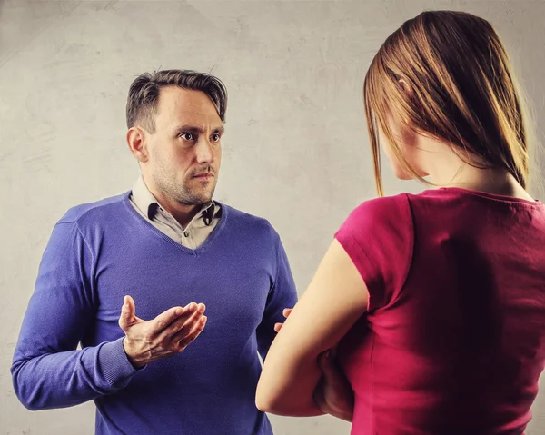 Pareja discutiendo — Foto de Stock