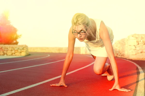 Lauf zum Ziel — Stockfoto