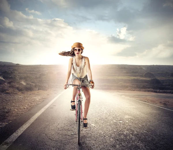 En bicicleta —  Fotos de Stock