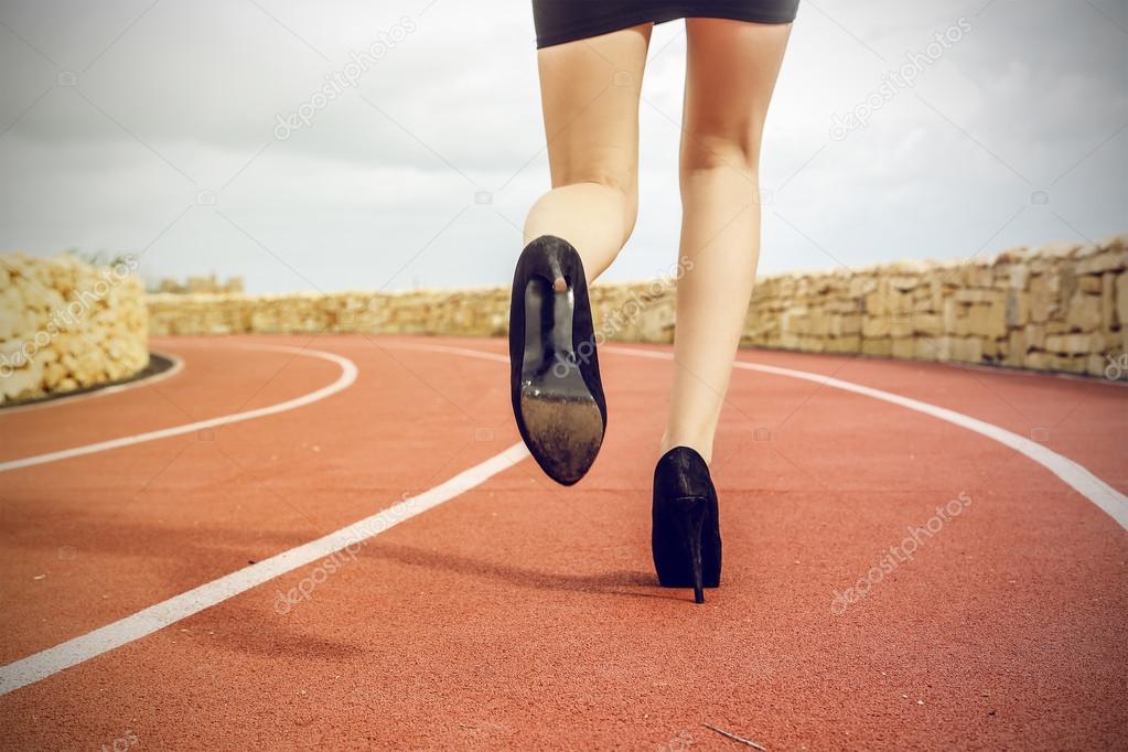 Running in heels