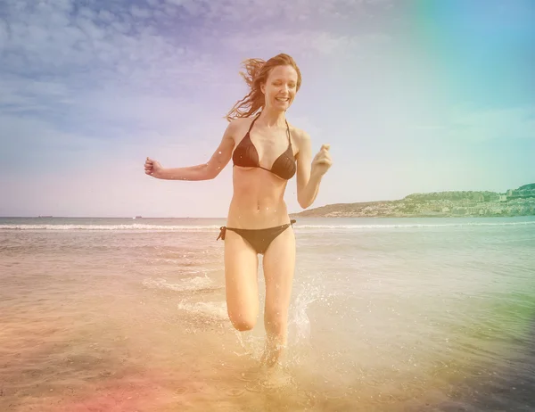 Correr sobre el agua — Foto de Stock