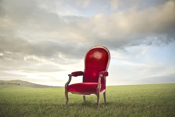 Armchair in garden — Stock Photo, Image