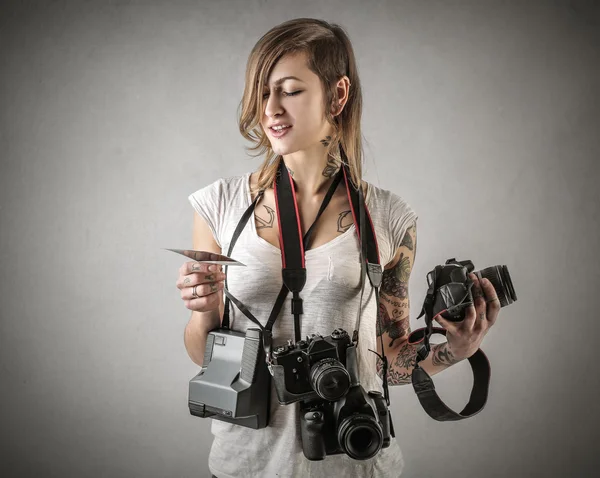 Many cameras — Stock Photo, Image