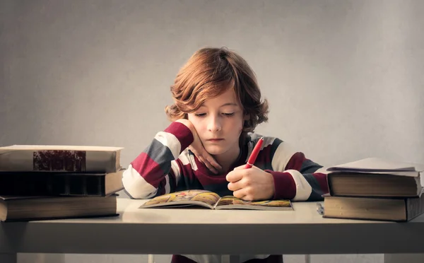 Unter den Büchern — Stockfoto